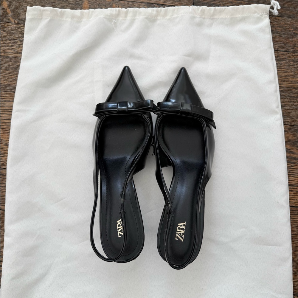 Zara Black Women's Slingback size 7.5